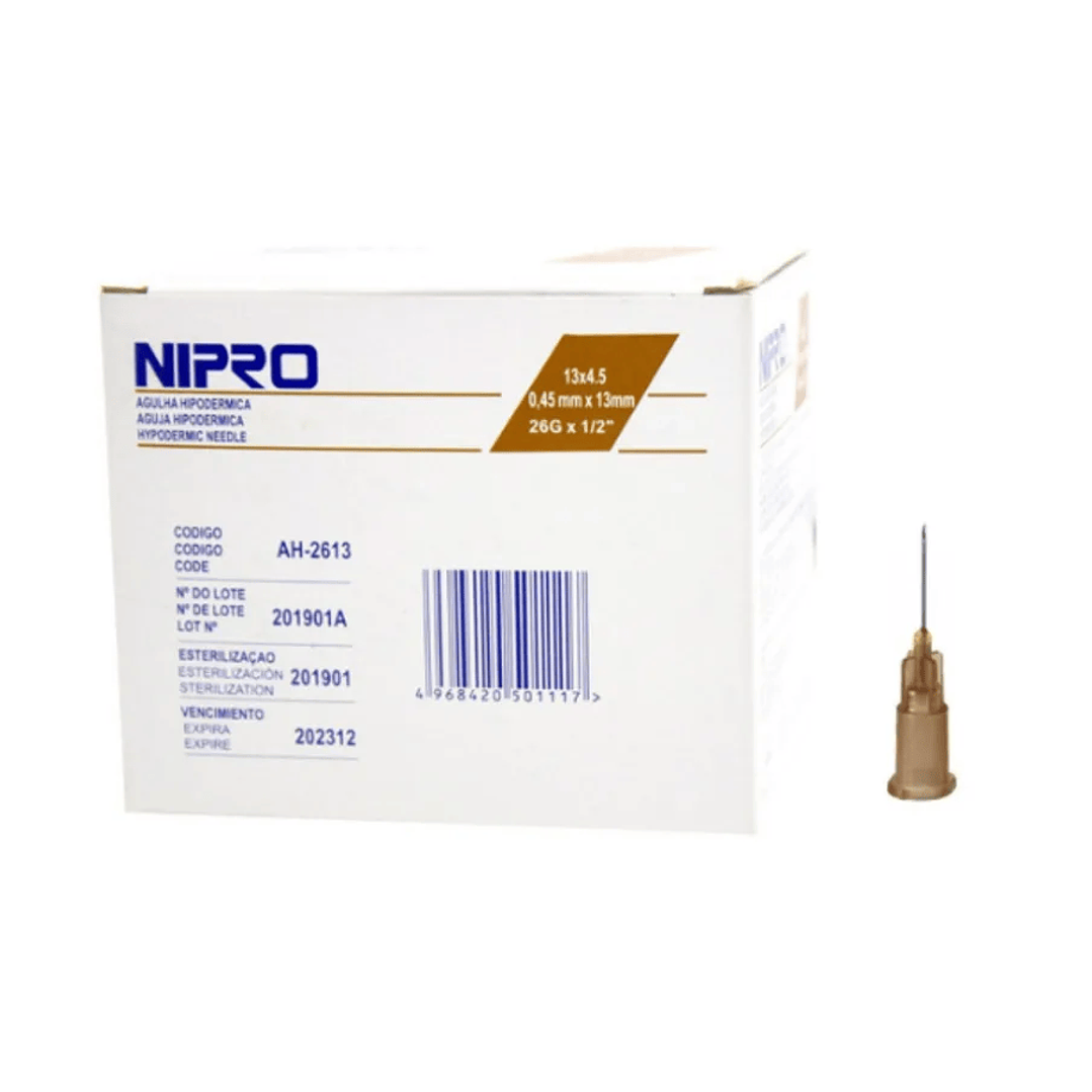 AH-2613 - Nipro Aguja Hipodérmica 26G X 1/2 - Unidad 1
