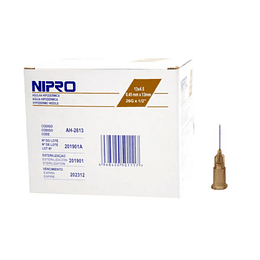 AH-2613 - Nipro Aguja Hipodérmica 26G X 1/2 - Unidad