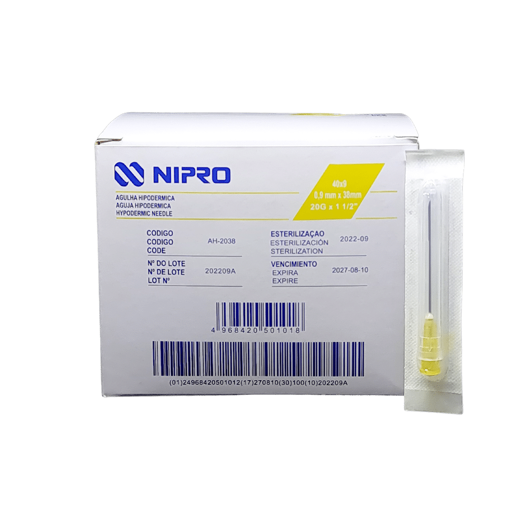 AH-2038 - Nipro Aguja Hipodérmica 20G X 1 1/2 1