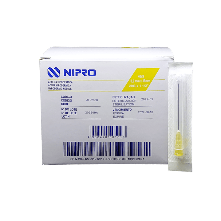 AH-2038 - Nipro Aguja Hipodérmica 20G X 1 1/2 1
