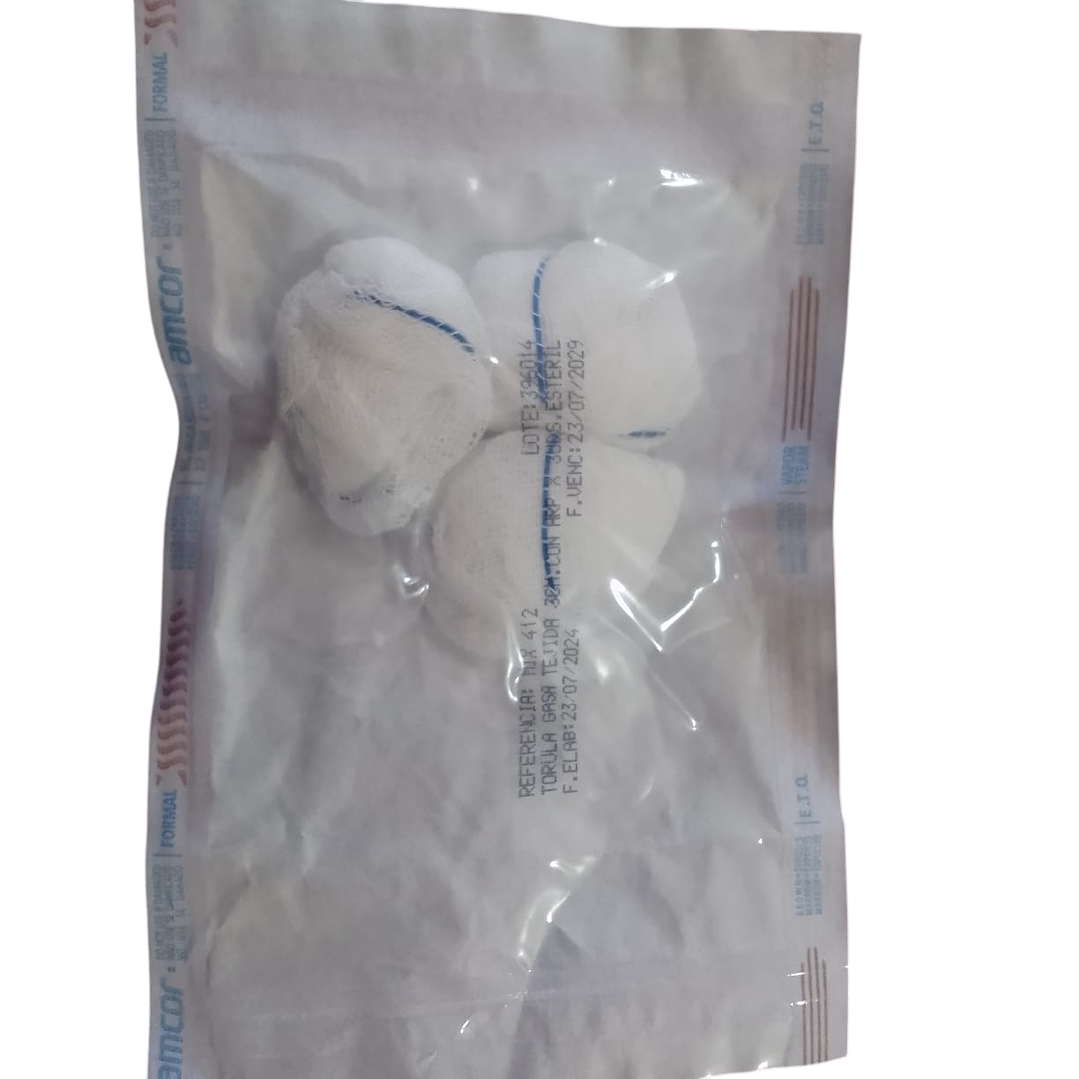 Tórula de Gasa 3 cm Radiopaco x3 unidades - Amcor 1