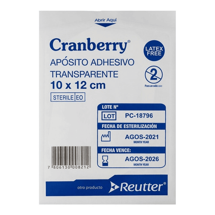 Apósito Adhesivo Impermeable Transparente — 10x12 cm — Cranberry 2