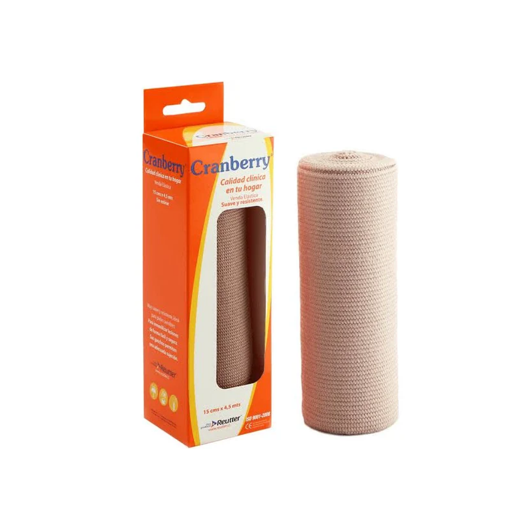 Venda Elástica Beige 15cm x 4,5mt - Cranberry 1