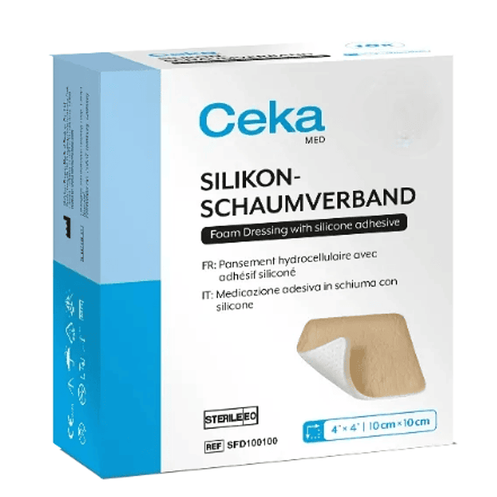Apósito Espuma Silicona - 10x10 cm - Cekamed - REF. SFD100100 1