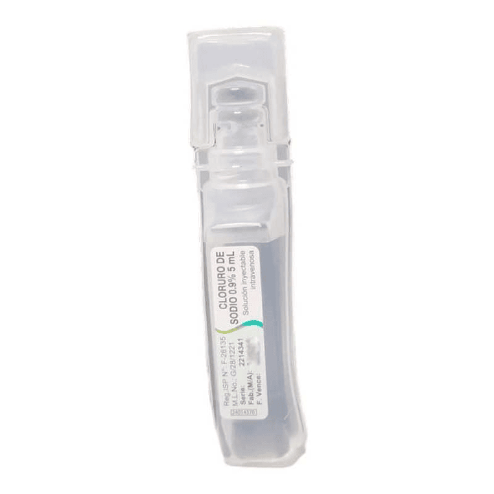 Suero Fisiológico Inyectable – Cloruro de Sodio 0,9% - 5 ml - Vitafarma 1