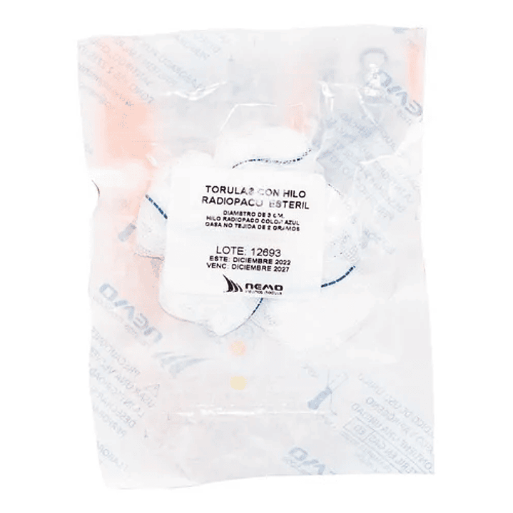 Torulas de Gasa 3 cm Radiopaco - 5 unidades - Nemo 1