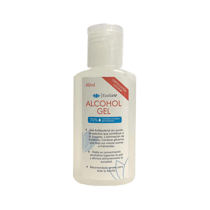 Alcohol Gel 70° + Glicerina 60 ml - Ecosafe 1