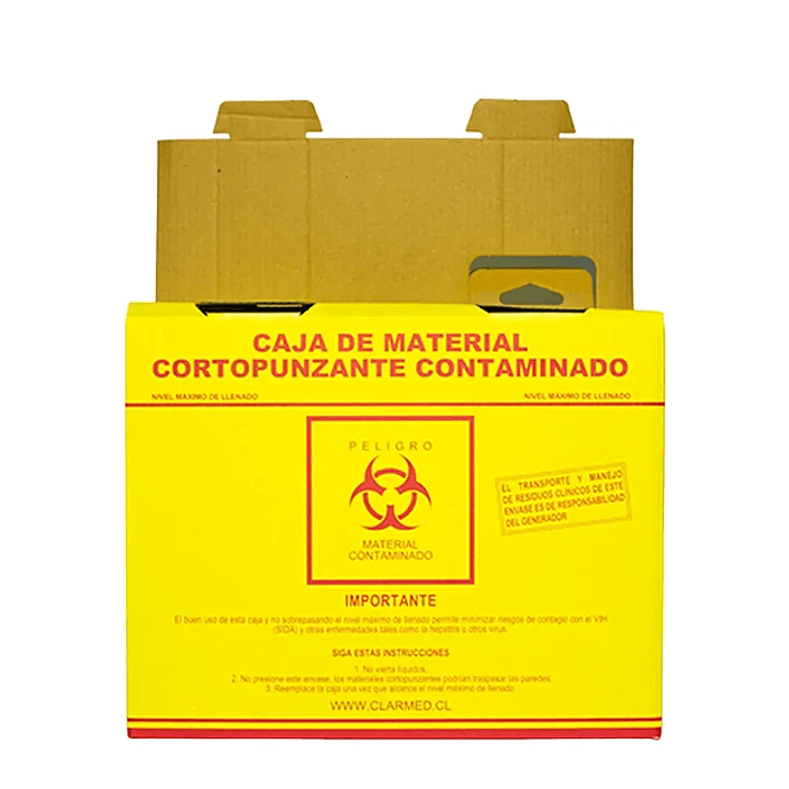 Caja Cartón Desechos Cortopunzantes Chica 1