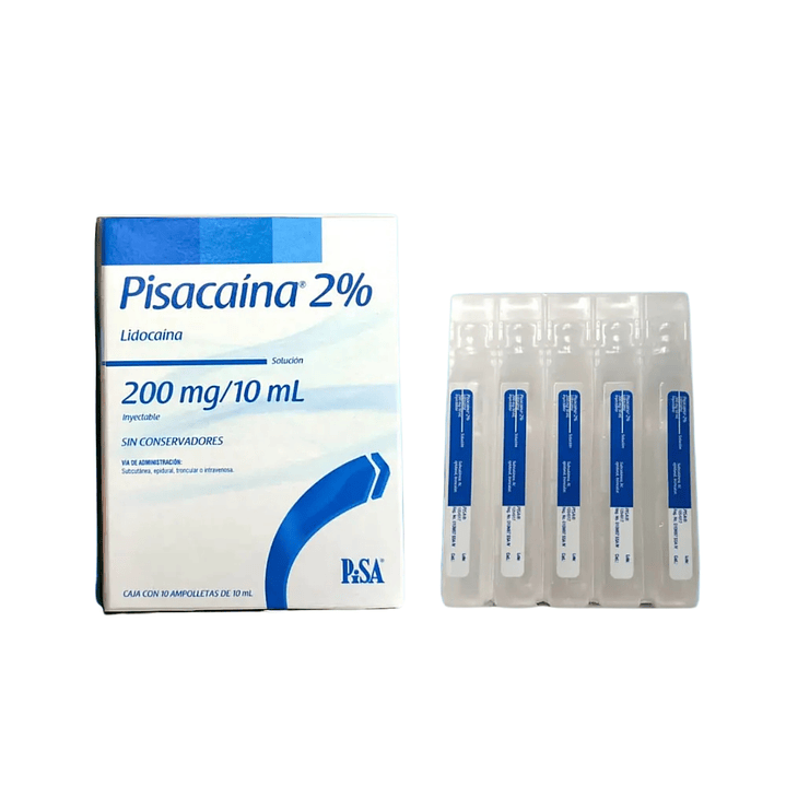 Lidocaina 2% Pisacaina 10 mL - Pisa  1