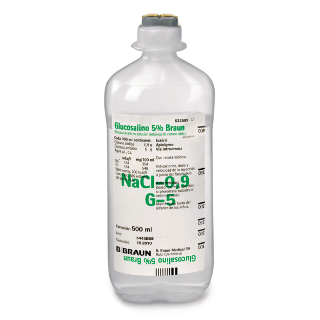 Solución Glucosalina Isotónica Inyectable - 500 mL - BBraun 1