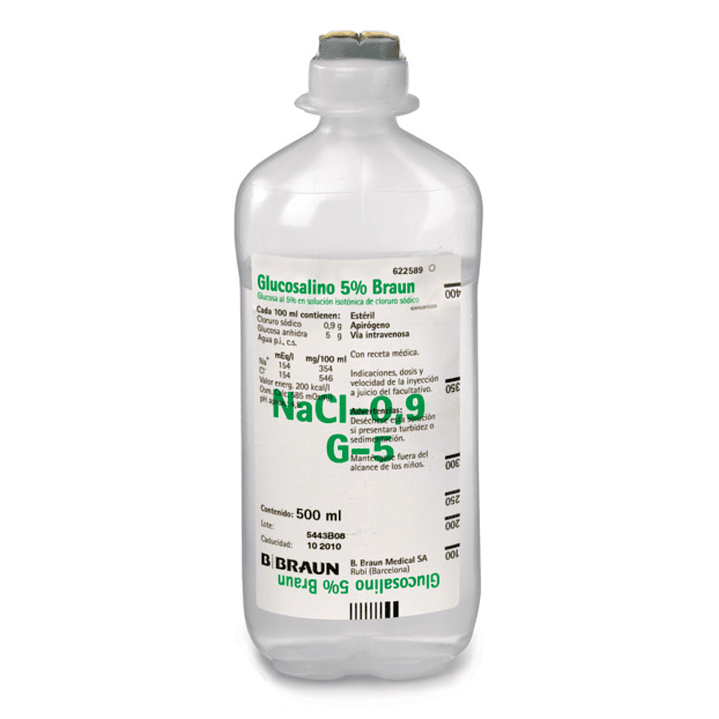 Solución Glucosalina Isotónica Inyectable - 500 mL - BBraun 1