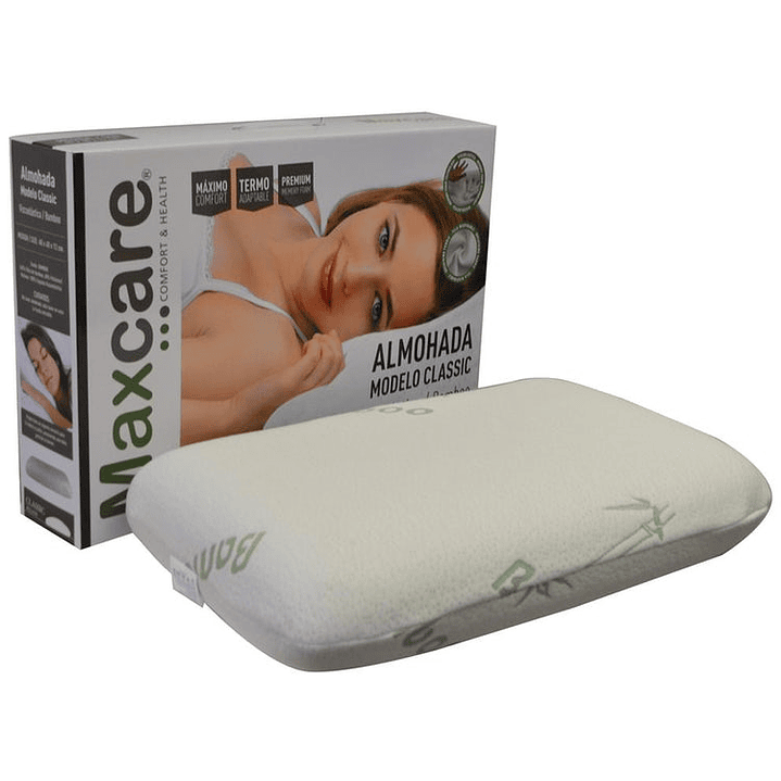 Almohada Viscoelástica Classic Bamboo - 60 x 40 x 12 cm - Maxcare - REF.AVN010 1