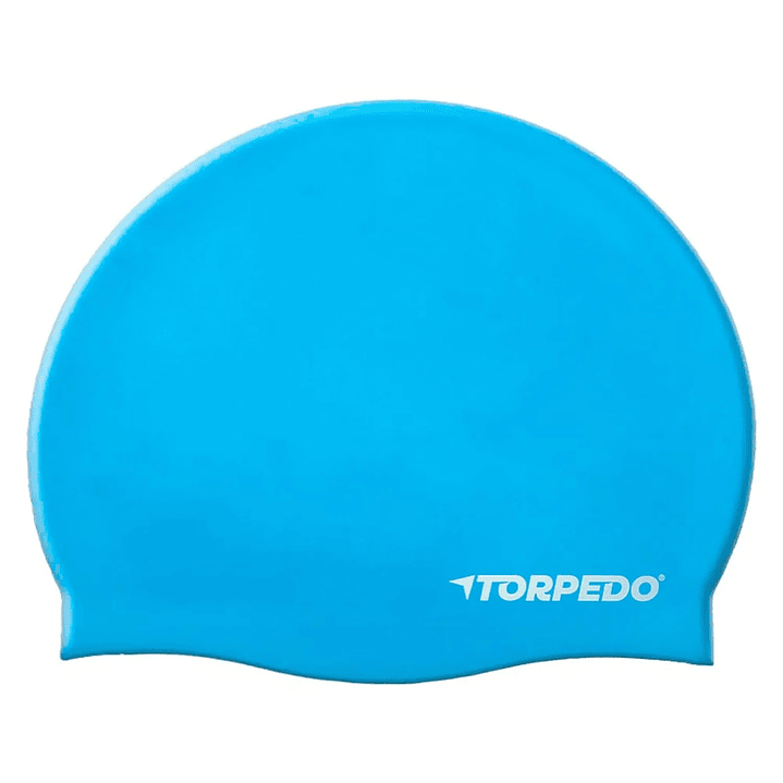 Gorro Silicona Natación Celeste - Torpedo  1