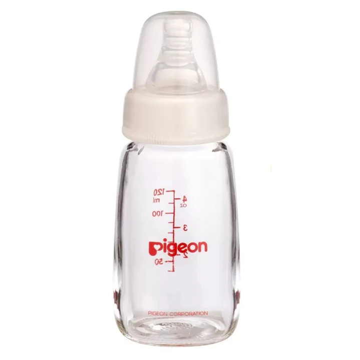 Biberón de Vidrio Chupete Flexible 120 ml - Pigeon - Ref. 00282  1