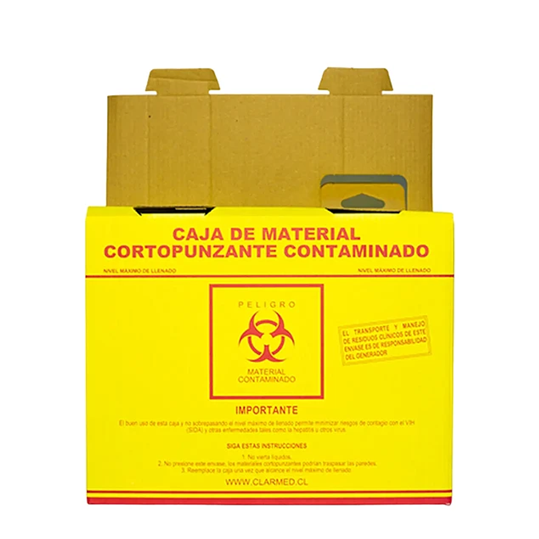 Caja Cartón Desechos Cortopunzantes Grande 1