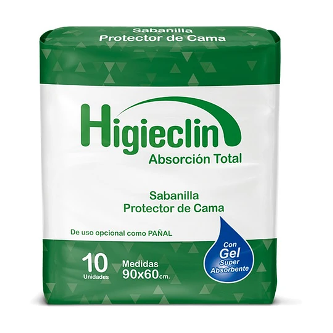 Sabanilla Protectora de Cama — 90x60 cm — HIGIECLIN - 10 U  1