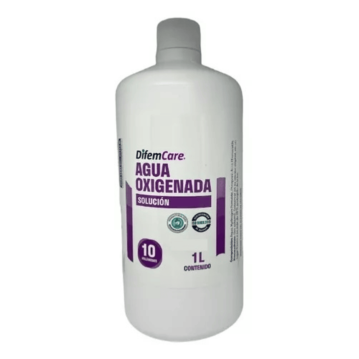 Agua Oxigenada Solución Vol. 10 — 1 Lt — Difemcare 1