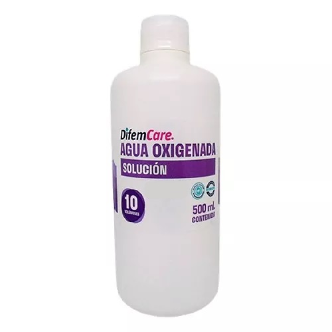 Agua Oxigenada Solución Vol. 10 — 500 mL — Difemcare 1