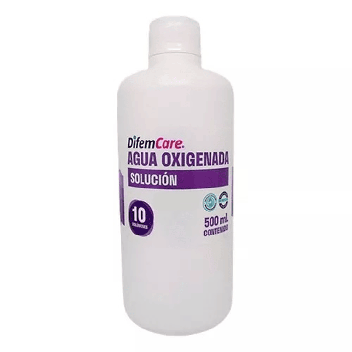 Agua Oxigenada Solución Vol. 10 — 500 mL — Difemcare 1