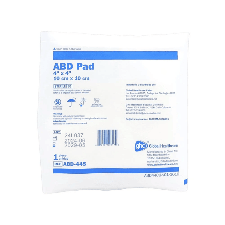 Apósito Abdominal - ABD PAD - Medidas 1