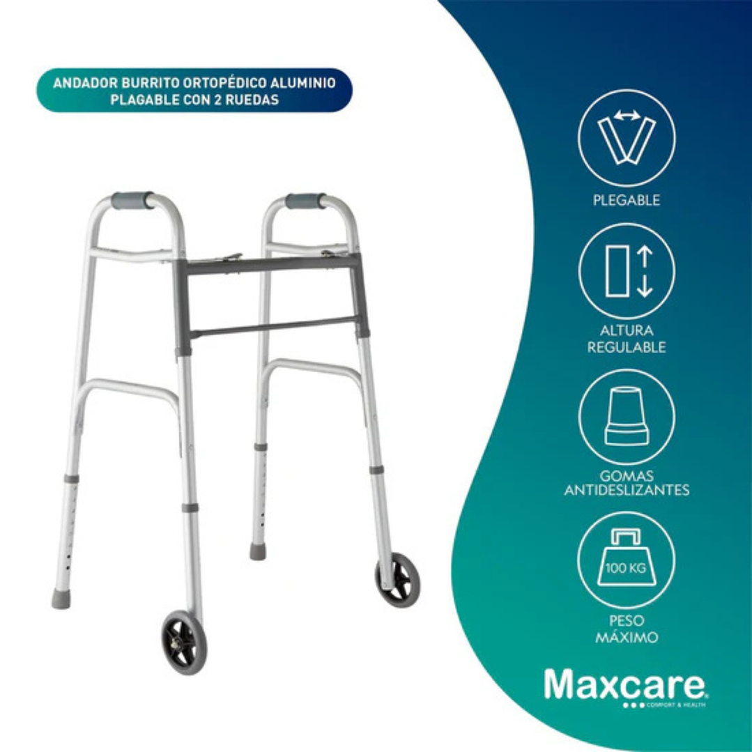 Andador Plegable Dos Ruedas - Maxcare (Ref. APR010) 3