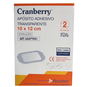Apósito Adhesivo Impermeable Transparente — 10x12 cm — Cranberry