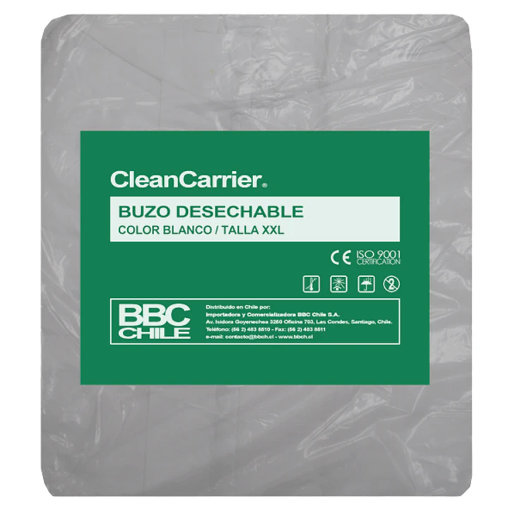 Buzo Desechable - Tallas - Cleancarrier  1