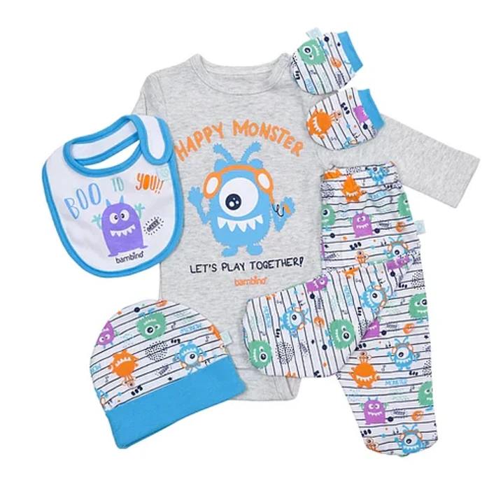 Set 5 Piezas Niño 0-3 Meses Bambino Creations - Ref. TEXSET148 2