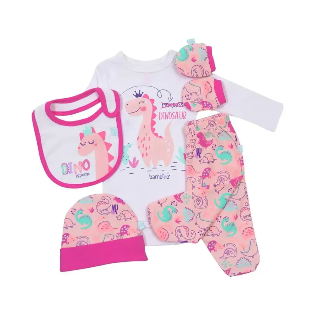 Set 5 Piezas Niña 0-3 Meses Bambino Creations - Ref. TEXSET149 2