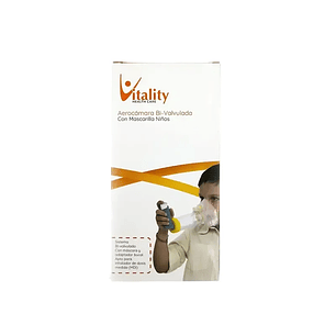 Aerocamara Vitality Bi-Valvulada con Mascarilla Pediátrica