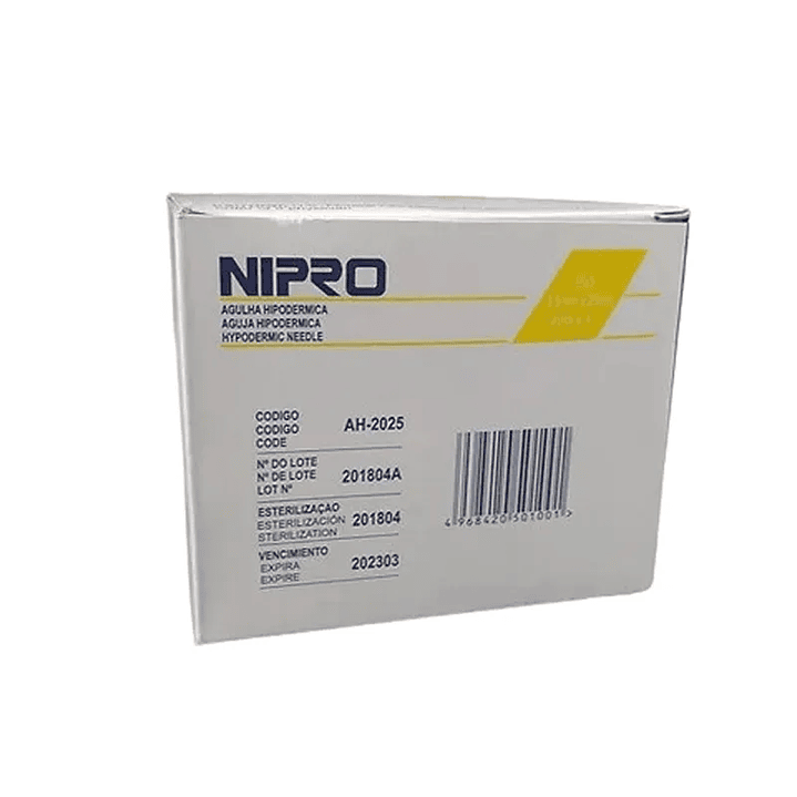 AH-2025 - Nipro Aguja Hipodérmica 20G X 1 - Unidad 1