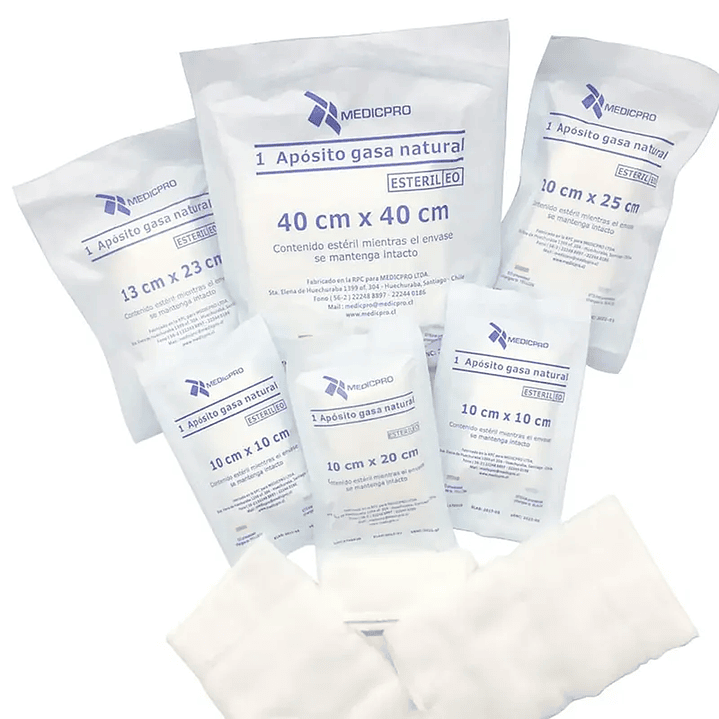 Apósito Gasa natural — 20x25 cm — Medicpro 1
