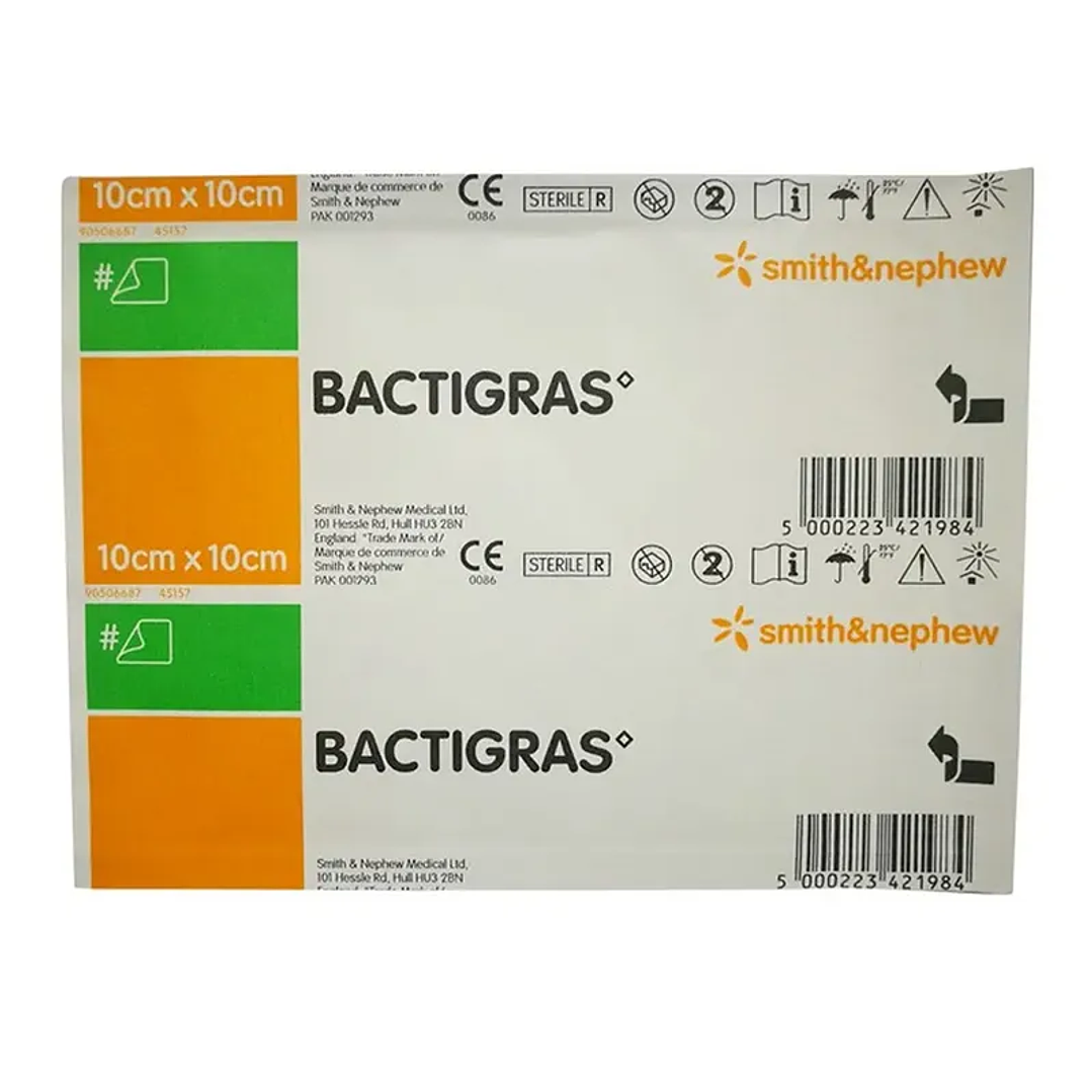 Bactigras – Apósito de Gasa Parafinada con Clorhexidina 10x10cm - REF 7457 3
