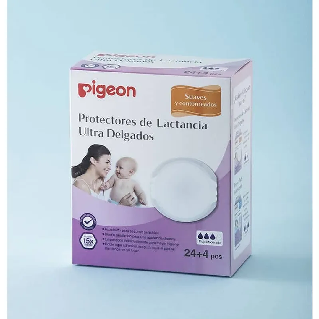 Protectores de Lactancia Slim Light 24+4 Pcs - Pigeon 1