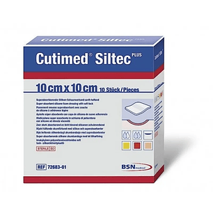  Apósito Espuma Silicona — Cutimed Siltec Plus — 10 x 10 cm —73288-01 