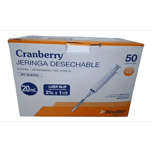 Jeringa Luer Slip 20ml Cranberry