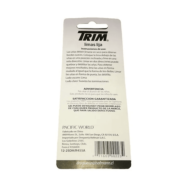 00223 – Lima de Cartón TRIM (Lija) 2