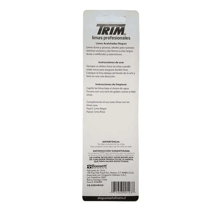 Lima para Uñas Color Negro - TRIM 2