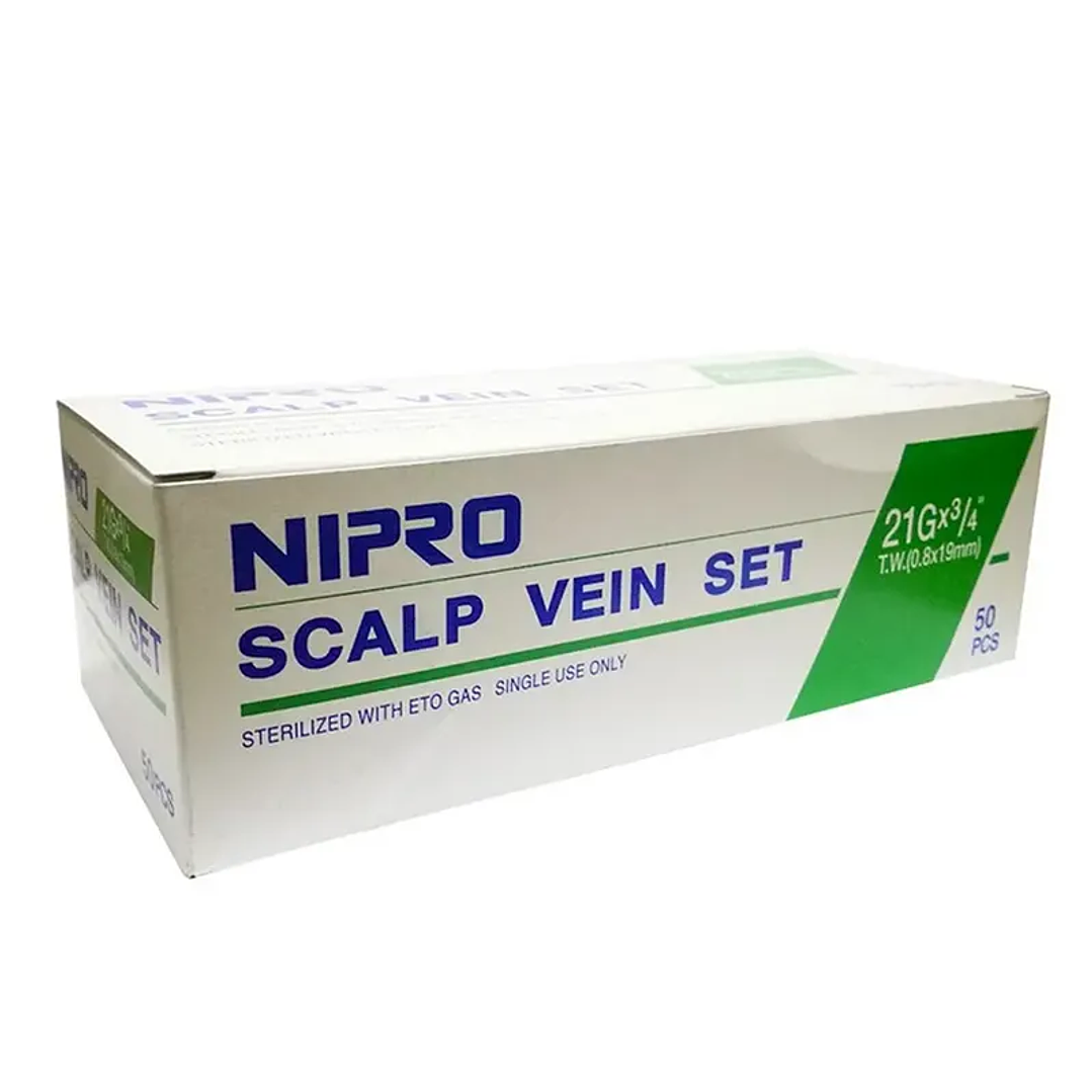 Conjuntos de Infusión con Alas (Mariposa) Nipro – 21G x 3/4 (0,8x19mm) – Verde 2