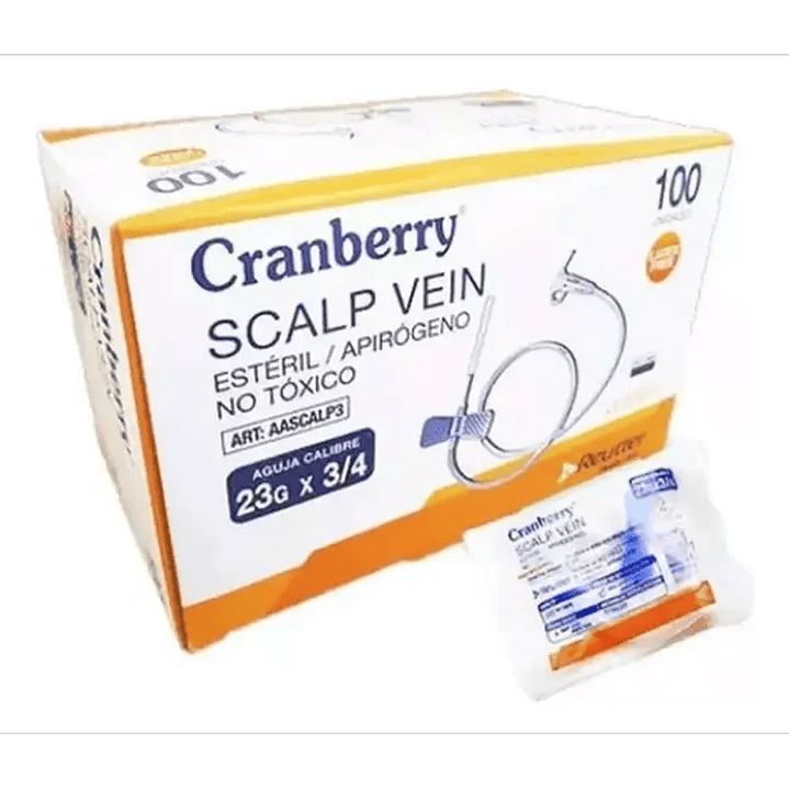 Conjuntos de Infusión con Alas (Mariposa) Cranberry – 23G x 3/4  – Calipso 2