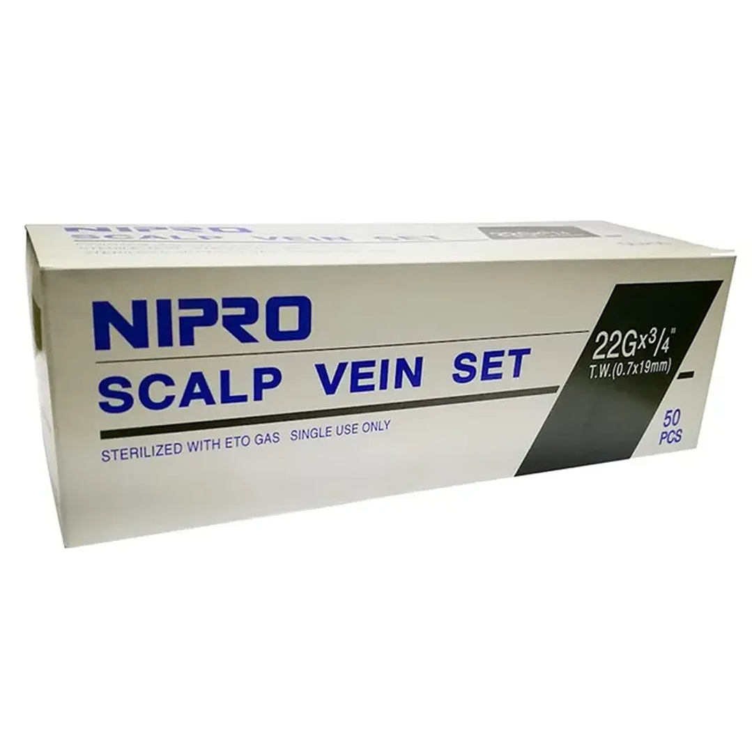 Conjuntos de Infusión con Alas (Mariposa) Nipro – 22G x 3/4 (0,7x19mm) – Negro 3