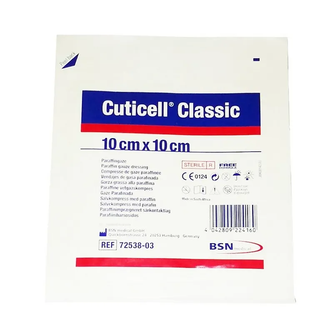  Gasa Parafinada Cuticell Classic — 10x10 cm 72538-03 — 1
