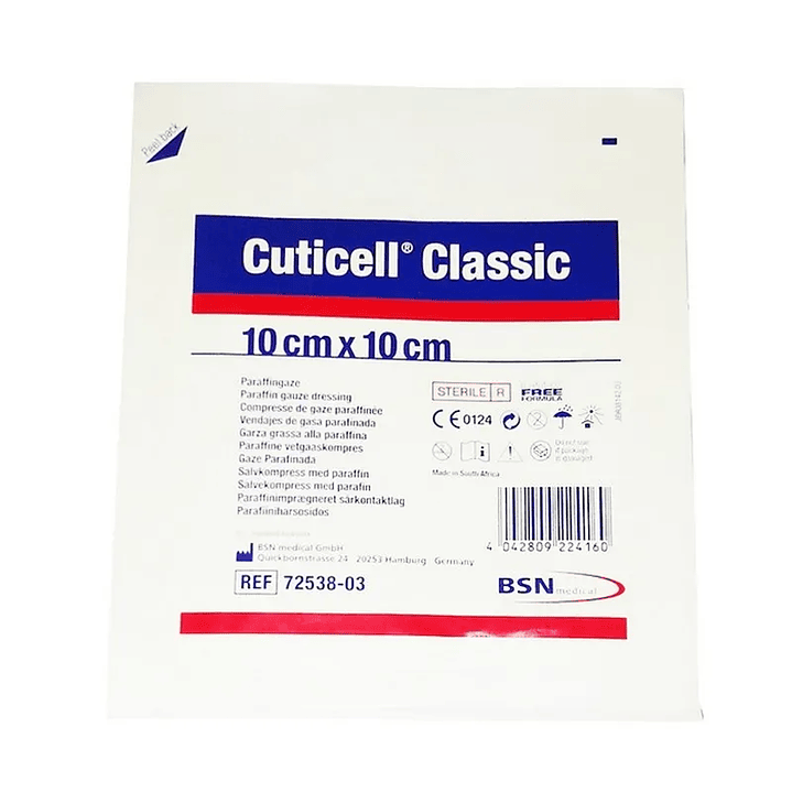  Gasa Parafinada Cuticell Classic — 10x10 cm 72538-03 — 1
