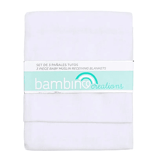 Pañales Blancos Bambino TUTO - 3 unidades - 72x72 cm