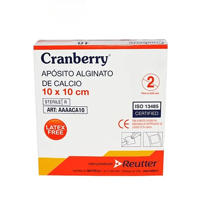 Apósito Alginato de Calcio 10x10cm— Unidad — Cranberry 1