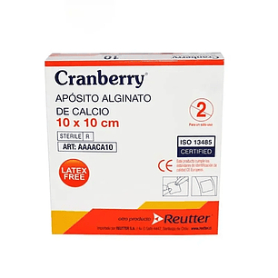 Apósito Alginato de Calcio 10x10cm— Unidad — Cranberry