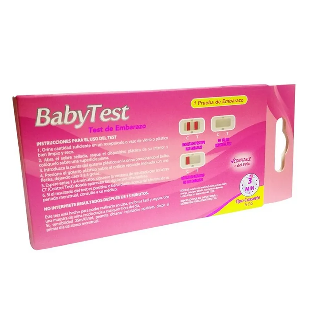 Babytest Test de Embarazo Tipo Cassete HCG 2