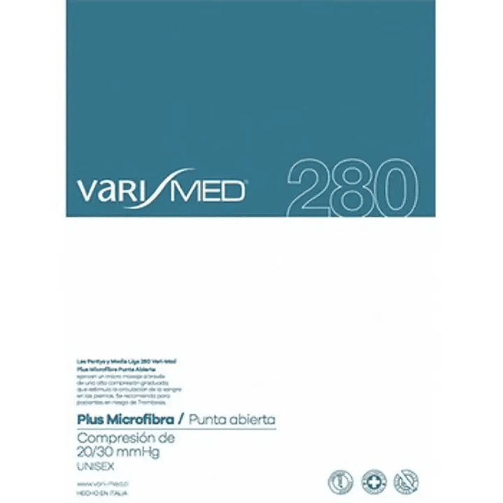 Media Liga Punta Abierta de Microfibra con Calzador 280 20-30 mmHg Varimed - REF.9042 1