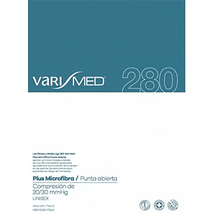 Media Liga Punta Abierta de Microfibra con Calzador 280 20-30 mmHg Varimed - REF.9042