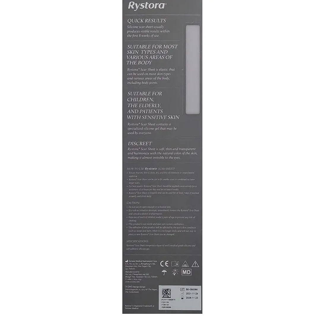 Lámina para Cicatrices Rystora Scar Sheet no Estéril 4